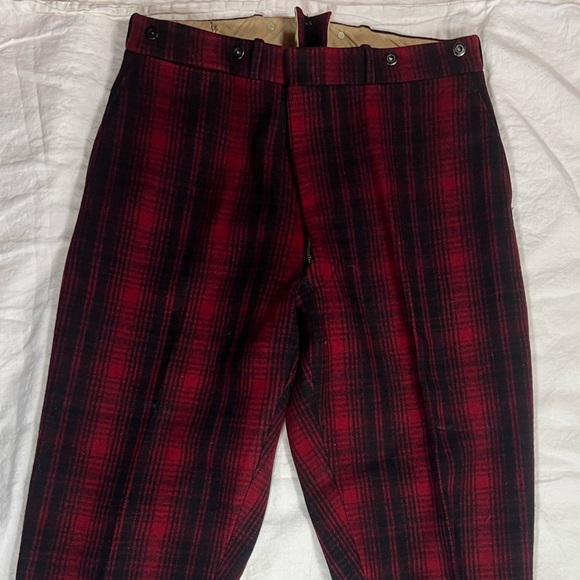 Woolrich Other - Vintage Woolrich Red & Black Plaid Wool Pants | Hunting / Workwear | USA Made